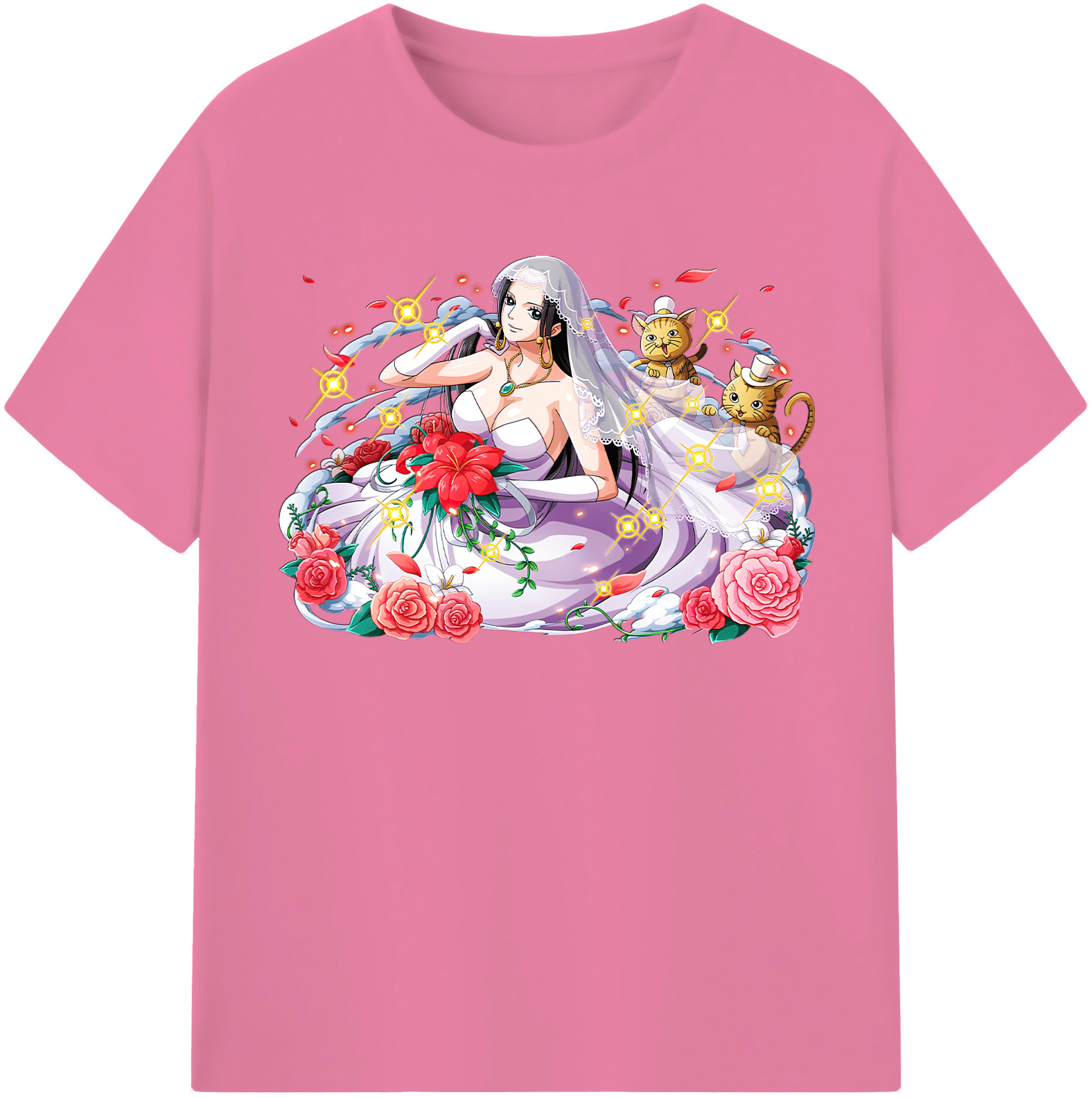 ワンピース ボア・ハンコック ONE PIECE Boa·Hancock 綿100％半袖Tシャツ（フロントプリント）